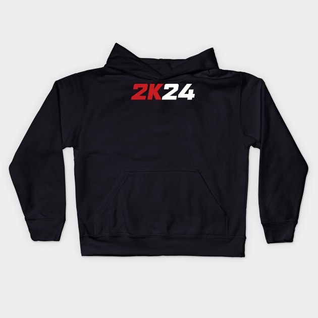 2K24 (white) Kids Hoodie by A Mango Tees